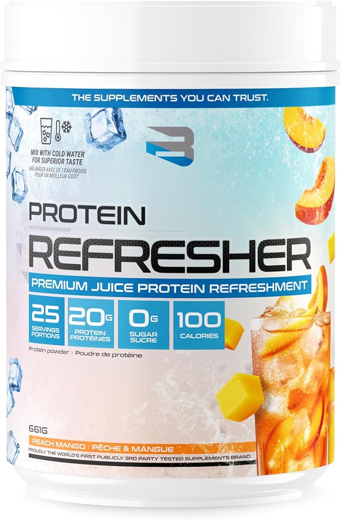 BELIEVE SUPPLEMENTS Protein Refresher - 25 Servings - Peach Mango
