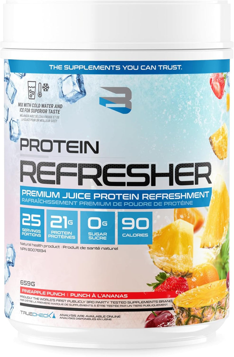 BELIEVE SUPPLEMENTS Protein Refresher - 25 Servings - Pineapple Punch