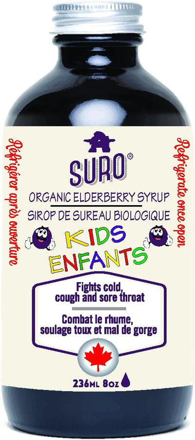 Suro Organic Elderberry Syrup Adult Formula 236 mL - Kids