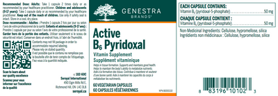 Genestra Active B6 Pyridoxal 60 VCAPS