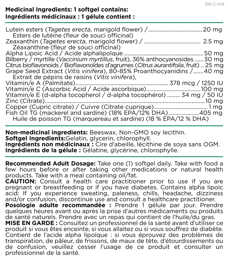 Platinum Naturals Total Vision Care Softgels – 60&