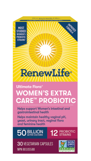 Ultimate Flora Women‚Äôs Extra Car Probiotic, 50 Billion Active Cultures – 60 Caps