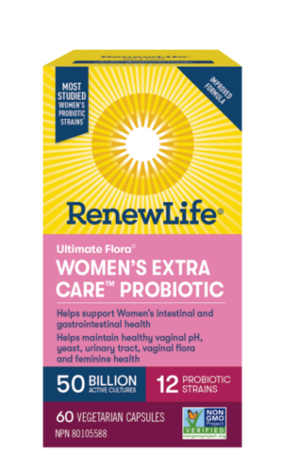 Ultimate Flora Women‚Äôs Extra Car Probiotic, 50 Billion Active Cultures – 60 Caps