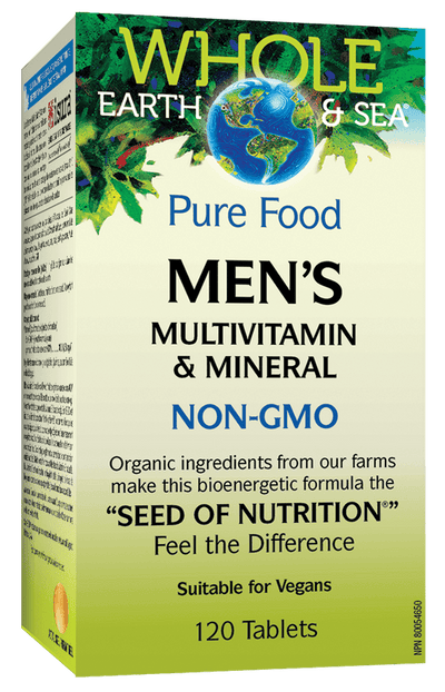 Pure Food Men's Multivitamin & Mineral - 120 Tabs
