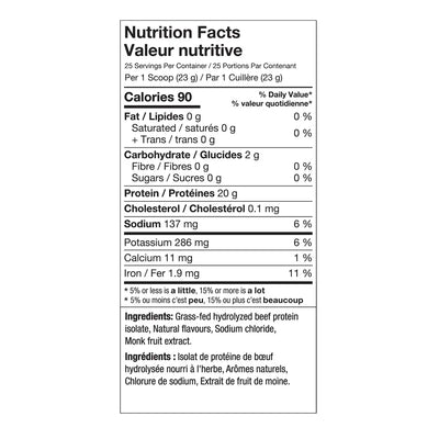 Alt Nutrition Grass Fed Beef Protein 575g - Peach Mango