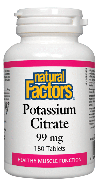 Natural Factors Potassium Citrate 99mg - 180 tabs