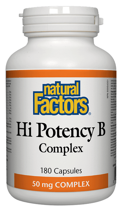 Natural Factors Hi Potency B Complex Capsules - 180 Capsules
