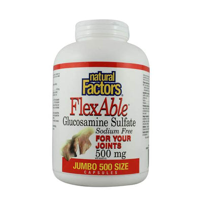Natural Factors FlexAble Glucosamine Sulphate 500mg Sodium Free - 500caps