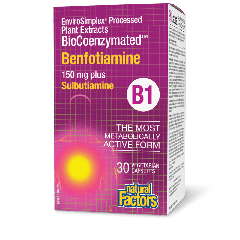 Natural Factors B1 Bio Coenzymated Benfotiamine Capsules - 30 Caps