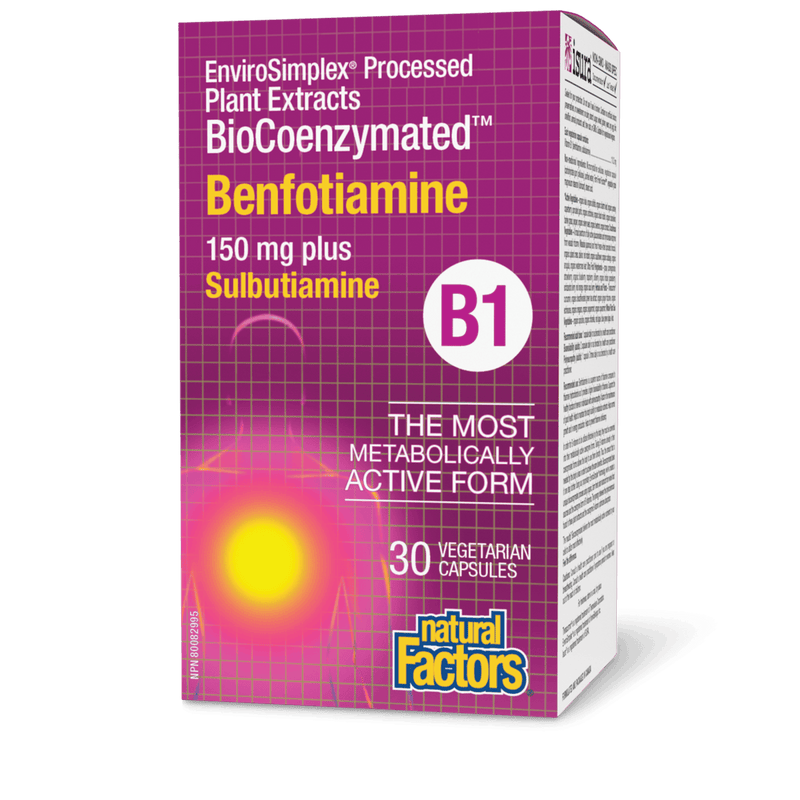 Natural Factors B1 Bio Coenzymated Benfotiamine Capsules