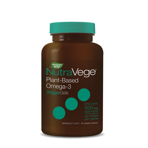 NutraVege Omega-3 Plant Liquidgels – 30 Softgels