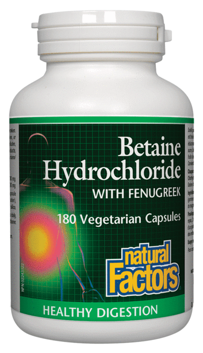 Natural Factors Betaine HCl 500mg - 180 cap