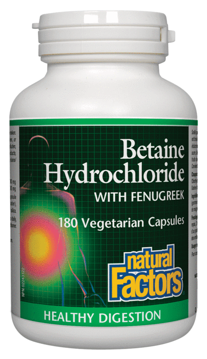 Natural Factors Betaine HCl 500mg - 180 cap