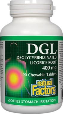 Natural Factors DGL Deglycyrrhizinated Licorice Root 400 mg - 180 Tabs