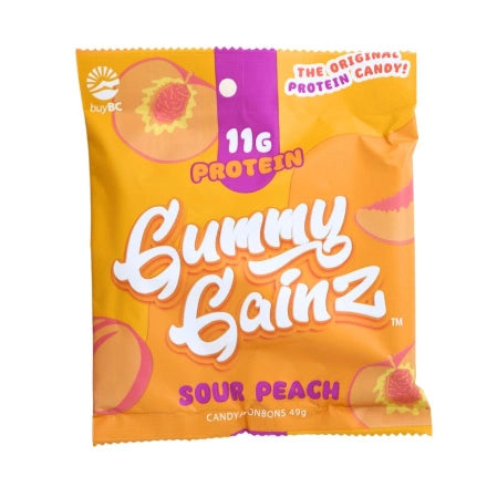 Gummy Gainz Protein Gummy Candy Sour Peach 49 g