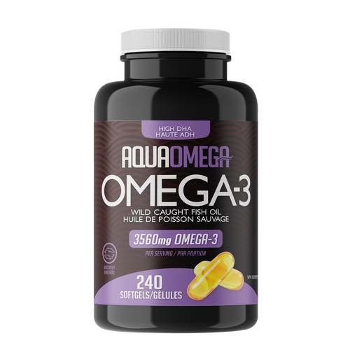 AquaOmega High DHA Omega-3 3564 mg Softgels – 240 Softgels