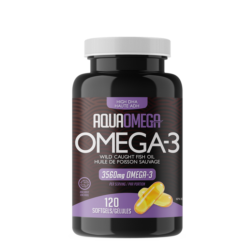 AquaOmega High DHA Omega-3 3564 mg Softgels – 240 Softgels