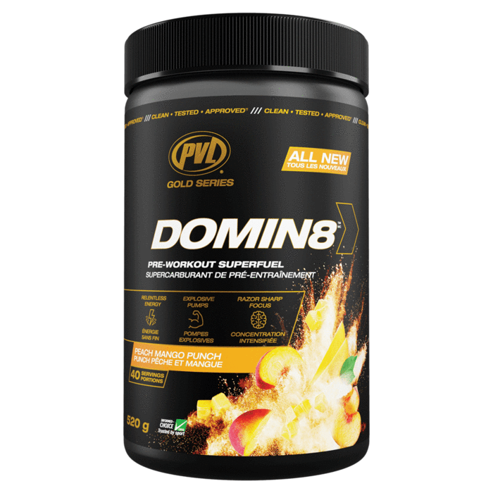 PVL Domin8 520g – Peach Mango Punch
