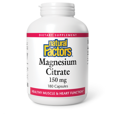 Natural Factors Magnesium Citrate 150mg - 180 Capsules