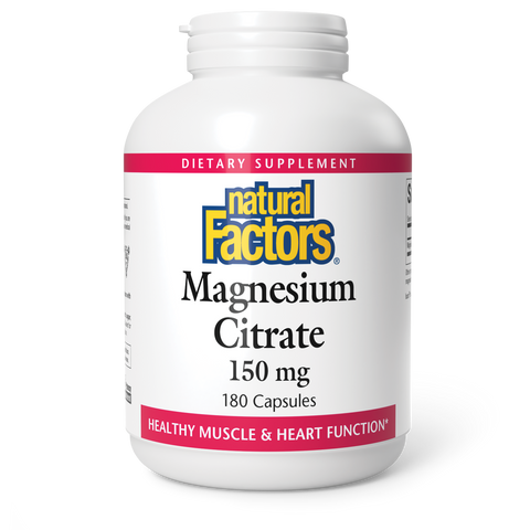 Natural Factors Magnesium Citrate 150mg - 180 Capsules