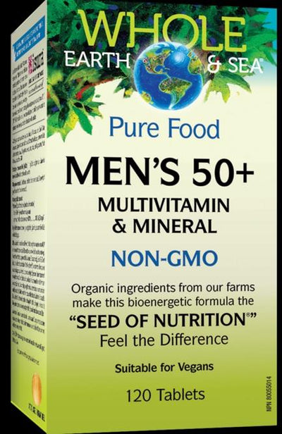 Pure Food Men's 50+ Multivitamin and Mineral - 120 Tabs