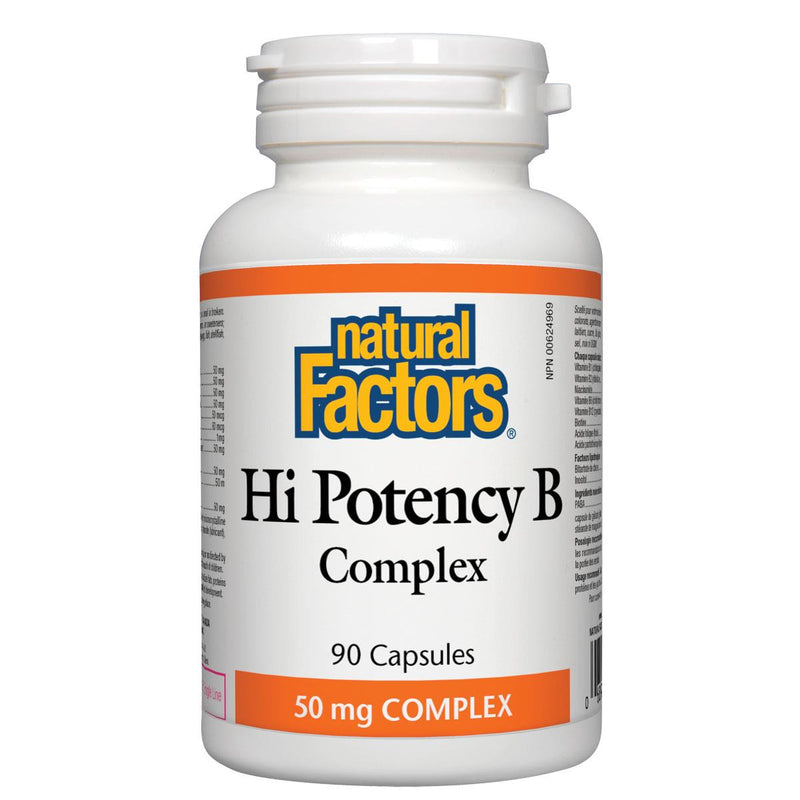 Natural Factors Hi Potency B Complex Capsules - 180 Capsules