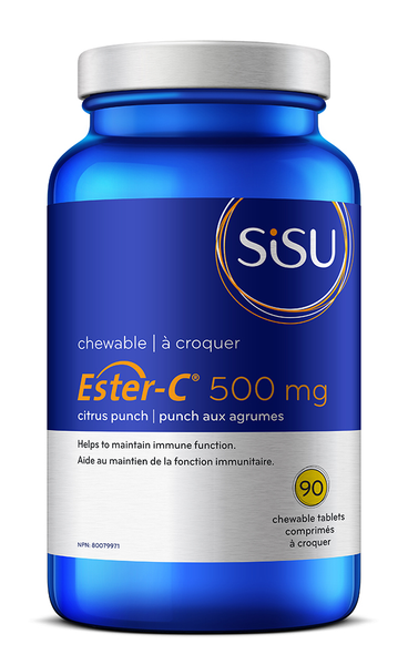 Sisu Ester-C 500mg Vitamin C Citrus Punch 90 Chewable Tablets