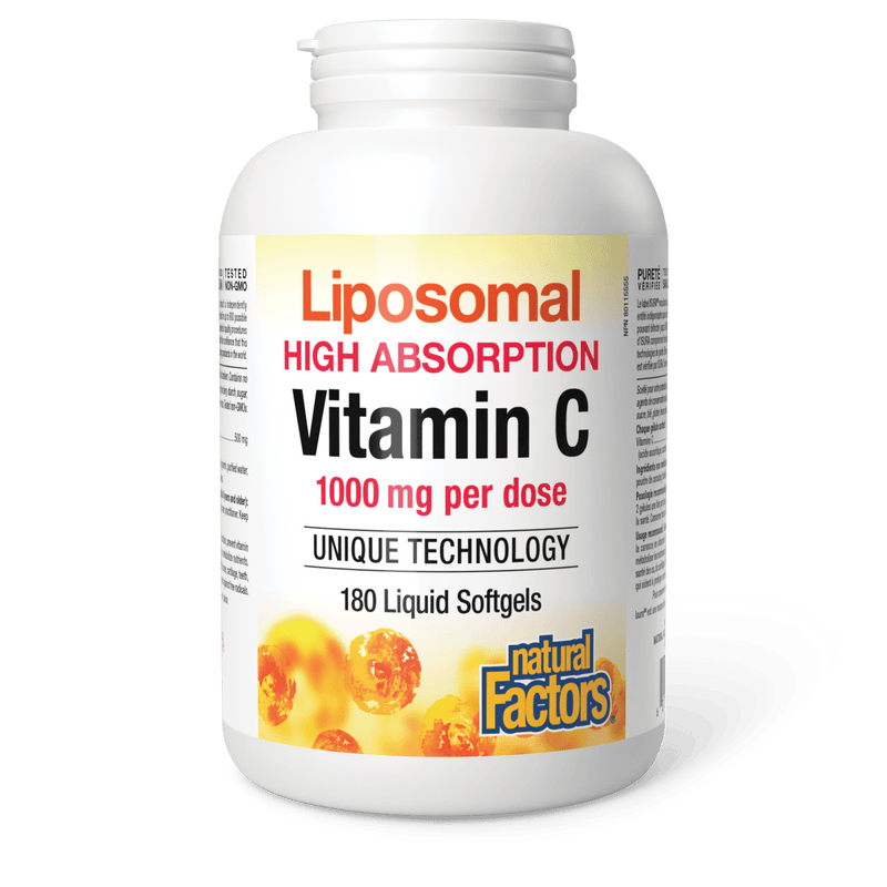 Natural Factors Liposomal Vitamin C 1000mg Softgels - 180 Softgels