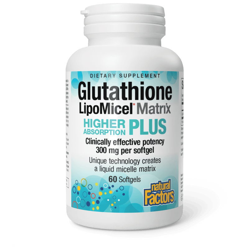 Natural Factors Glutathione LipoMicel Matrix 300mg Softgels – 90 Softgels