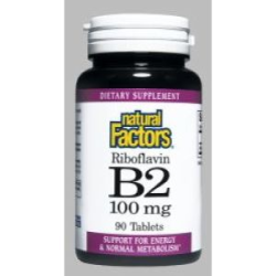Natural Factors Vitamin B2 Riboflavin 100mg