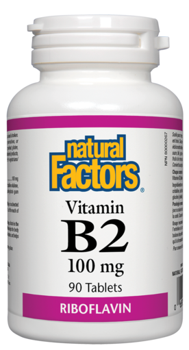 Natural Factors Vitamin B2 Riboflavin 100mg