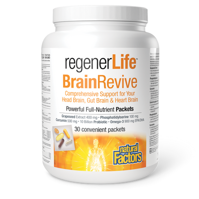 Natural Factors Brain Revive Kit 30 Convenient Packets