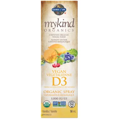 Garden of Life MyKind Organics Vitamin D3 Organic Vanilla Spray 58ml