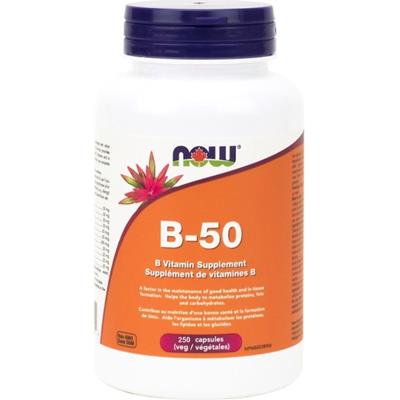 NOW Vitamin B-50 Complex 250 V-Caps