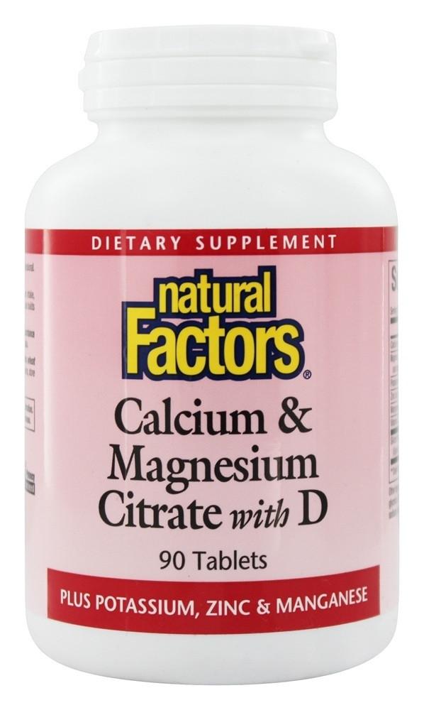 NATURAL FACTORS CALCIUM & MAGNESIUM CITRATE WITH D3 TABS
