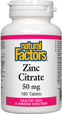 Natural Factors Zinc Citrate 50mg