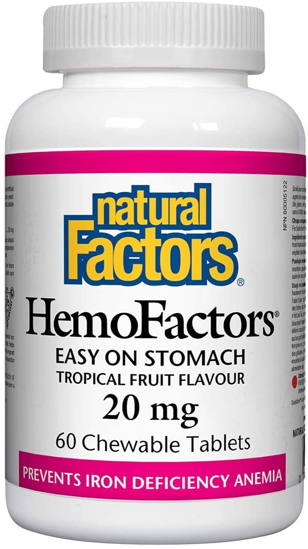 Natural Factors HemoFactors 20mg 60 Chewable Tablets