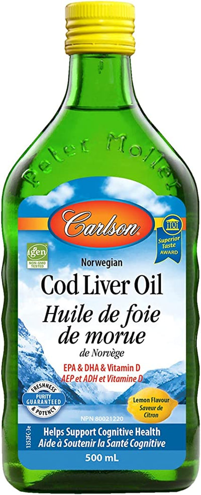 Carlson Norwegian Cod Liver Oil- Lemon Flavour