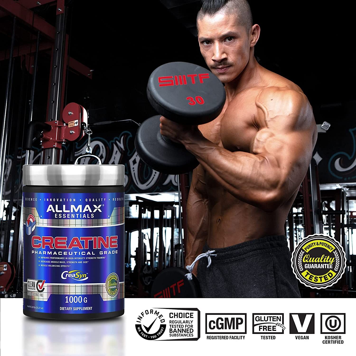 ALLMAX Nutrition Creatine - 100% Pure Micronized Creatine Monohydrate ...