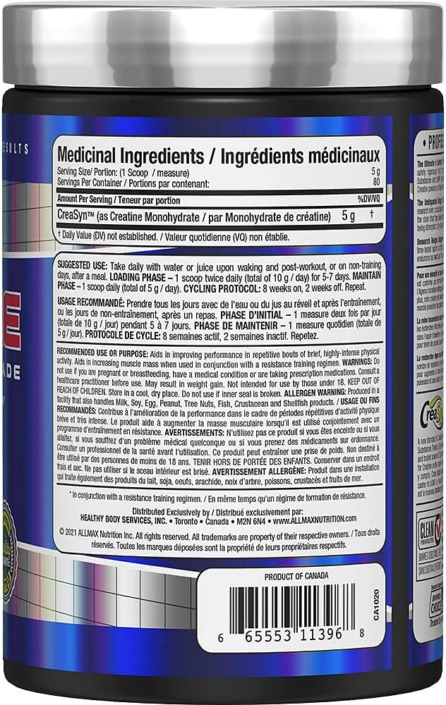 ALLMAX Nutrition Creatine - 100% Pure Micronized Creatine Monohydrate ...