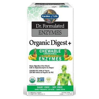 Garden of Life Dr. Formulated Enzymes Organic Digest Tropical Fruit Flavour 90 Chewables