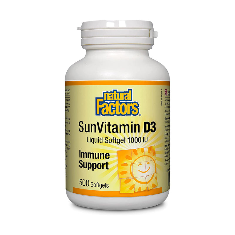 Natural Factors SunVitamin D3 1000 IU 500 Softgels