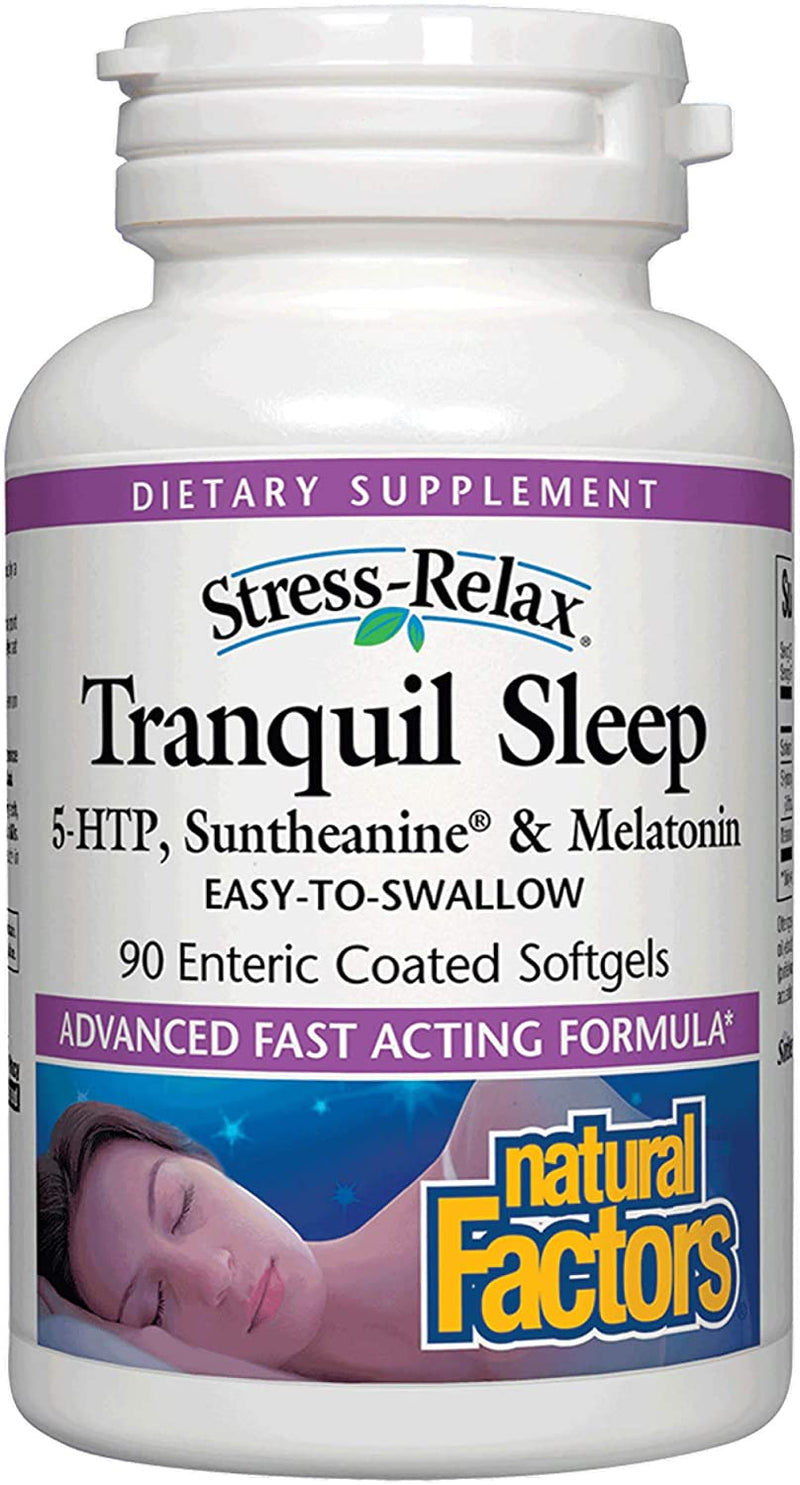 Natural Factors Tranquil Sleep Stress-Relax 90 Enteric Coated Softgels