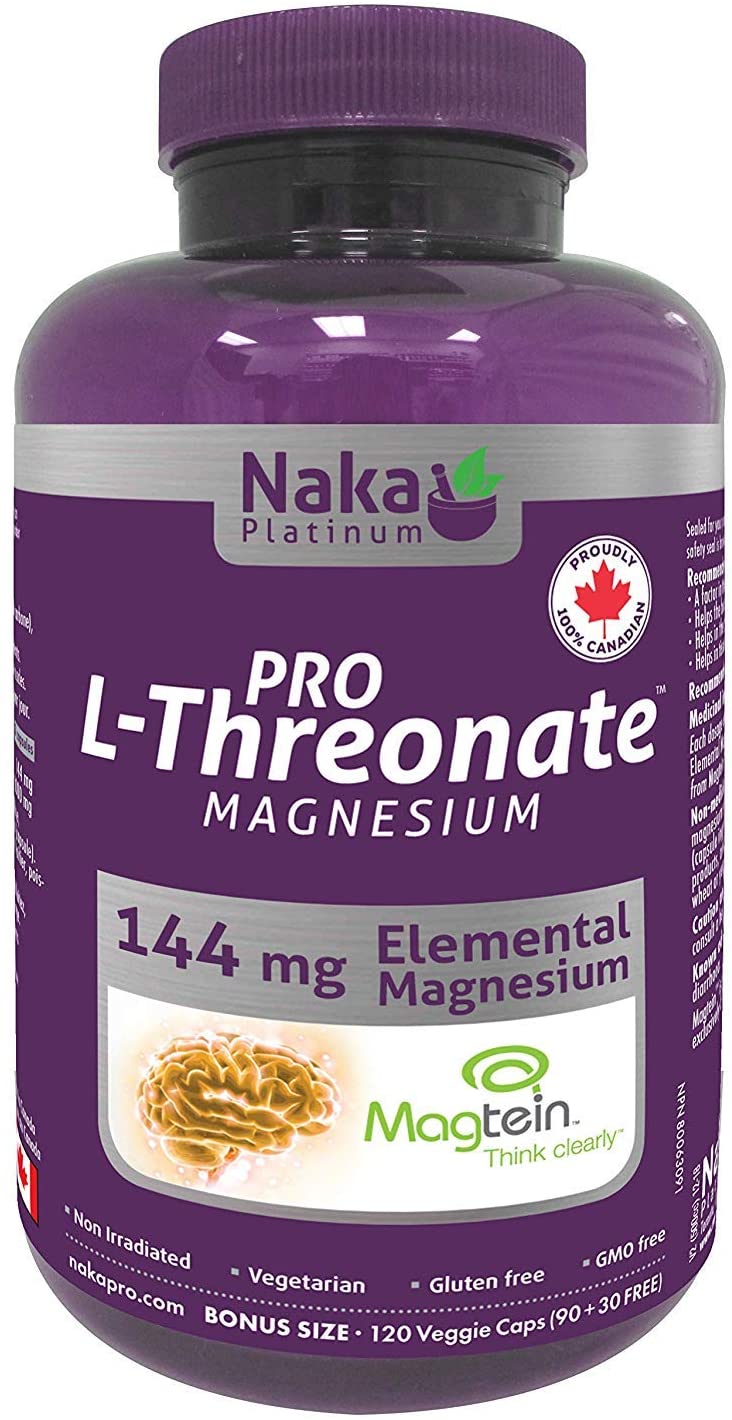 Naka Pro L-Threonate Magnesium 144mg, 120VCAP
