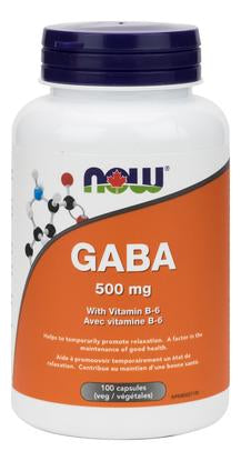 NOW GABA 500 mg with Vitamin B-6 100caps