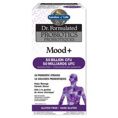 Garden of Life Dr. Formulated Probiotics Mood+ 60 Veggie Capsules