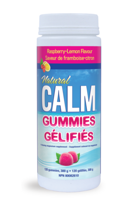 Natural Calm Raspberry-Lemon Flavour 120 Gummies