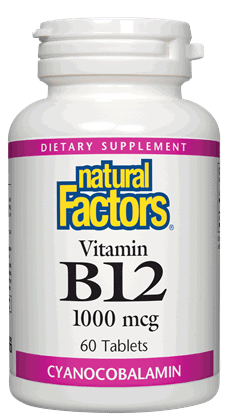 Natural Factors Vitamin B12 Cyanocobalamin 1000mcg