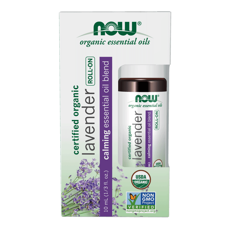 NOW Lavender Essential Oil Blend, Organic Roll-On 10ml