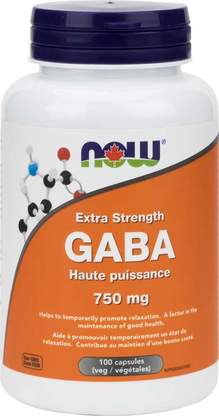 NOW Extra Strength Gaba 750 mg 100 Capsules